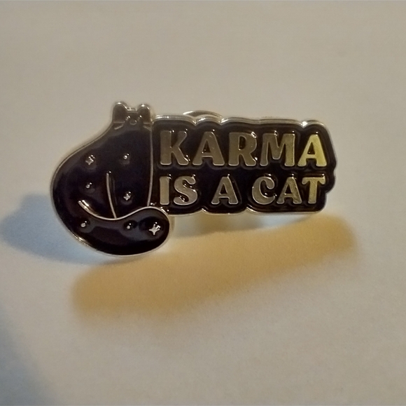 🧁 3/$30 Karma Is A Cat Taylor Swift Enamel Pin NEW - Picture 2 of 4
